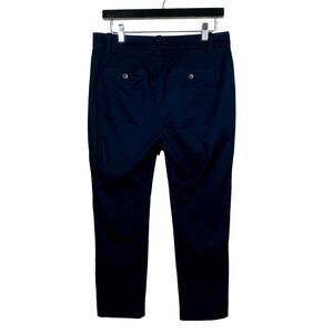 Vince Cotton Pant Casual Career Navy Straight Ankle - 6